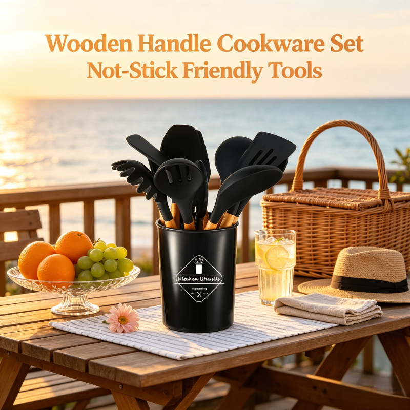 Black Silicone Kitchen Tools 1 - Kitchen Appliances Set บทวิจารณ์และราคา
