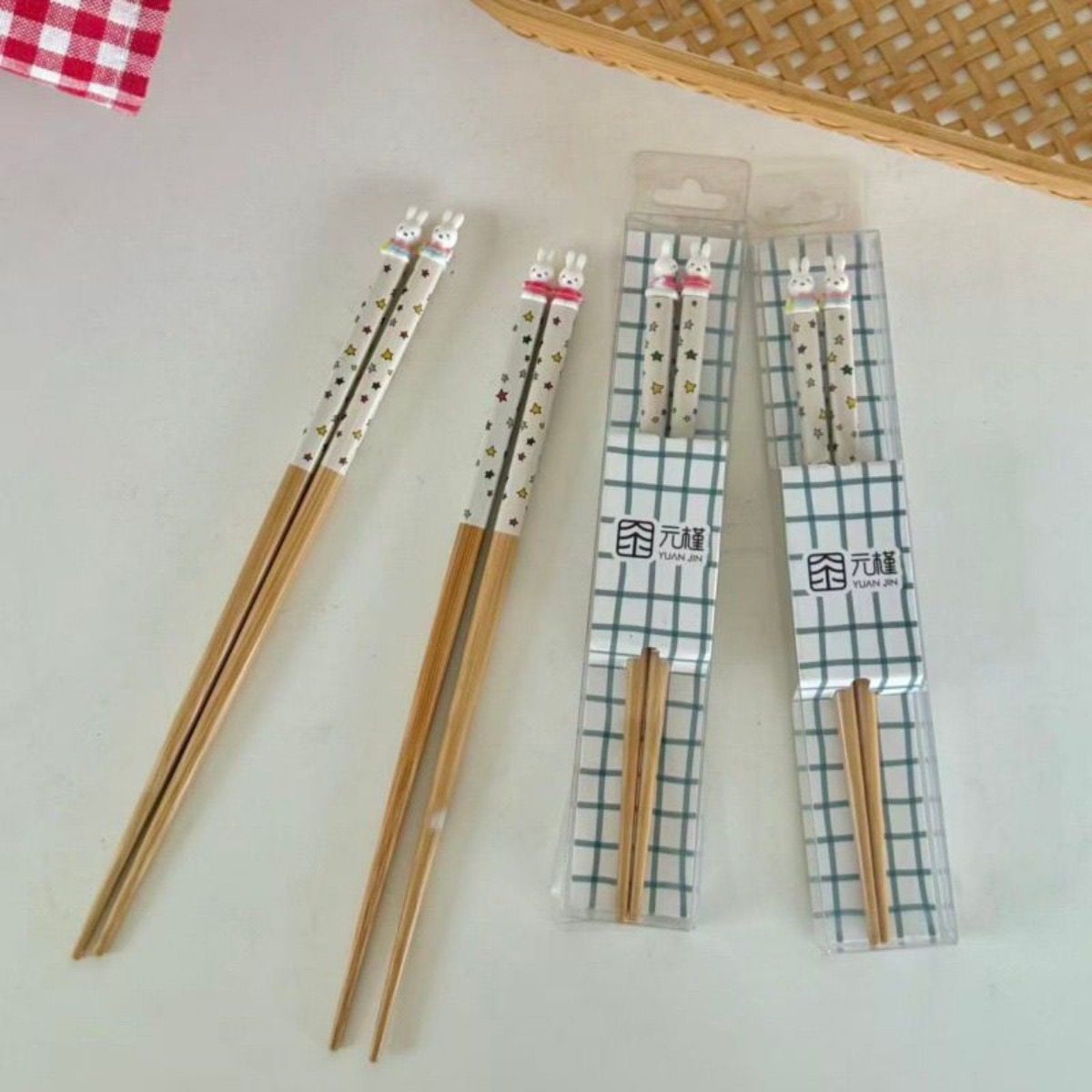 Kawaii Miffy Rabbit Chopsticks - Kitchen Appliances Set บทวิจารณ์และราคา