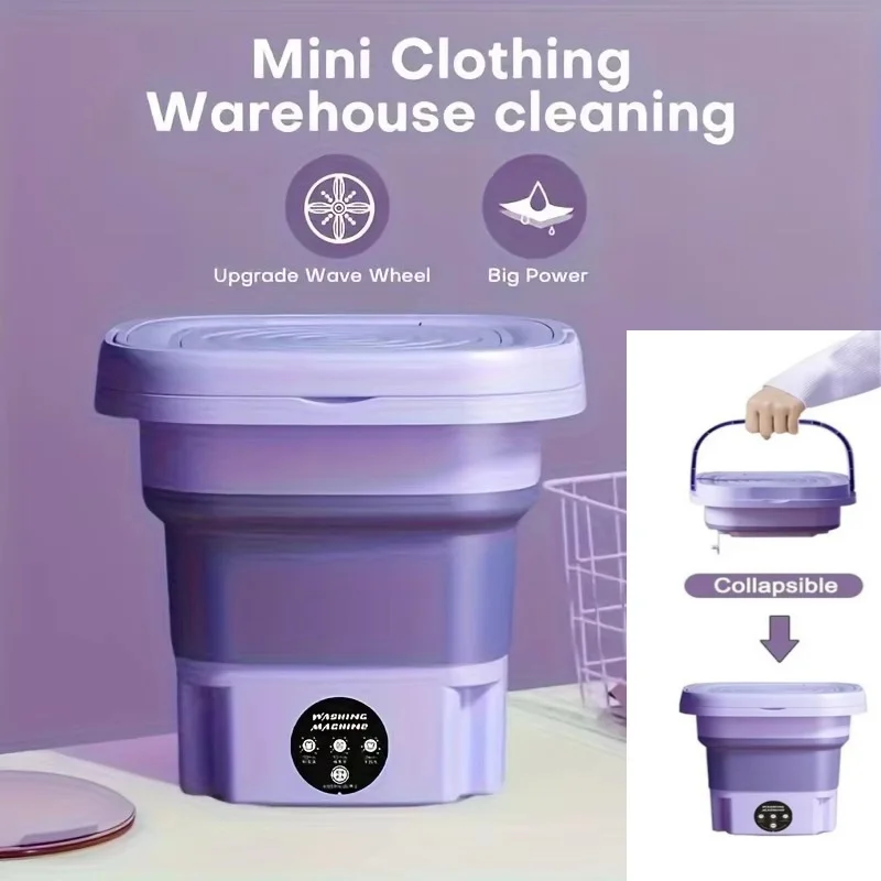 8L Foldable Mini Washing Machi - Kitchen Appliances Small บทวิจารณ์และราคา